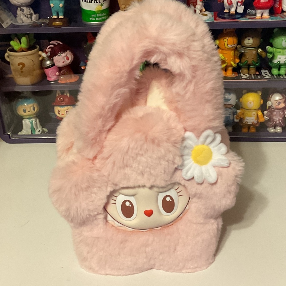 LaBuBu  fuzzy Crossbody Bag with top handle